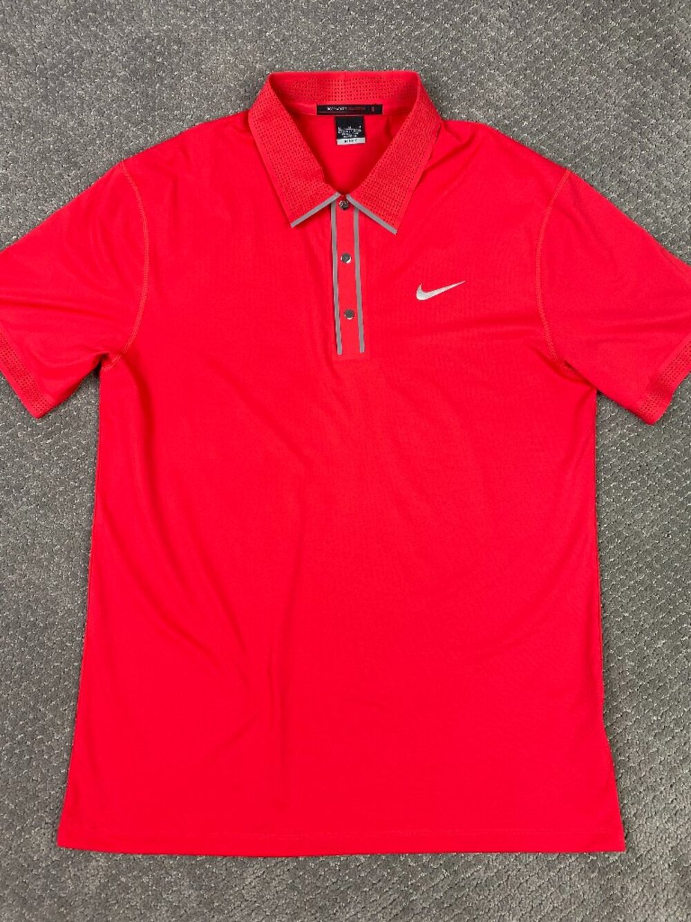 Nike Tiger Woods Collection Polo Shirt Mens Medium Red Ultra Golf 518107-694